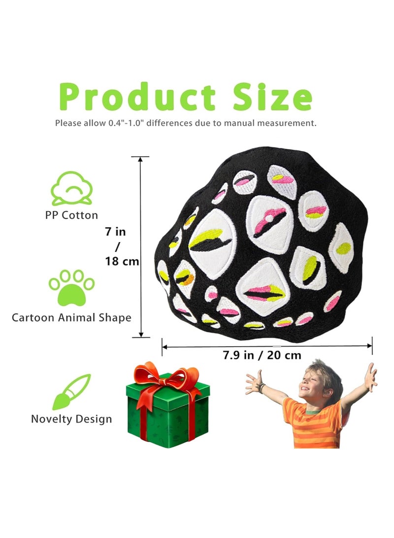 Doors Floor 2 Horror Plush Toy, 18cm Soft and Cute Grumble Plush Animal Doll, Door Plush Animal Plush Doll, Suitable for Game Fans, Children's Birthday Holiday Gift (Black Multi-Eyed Monster) - Image 2